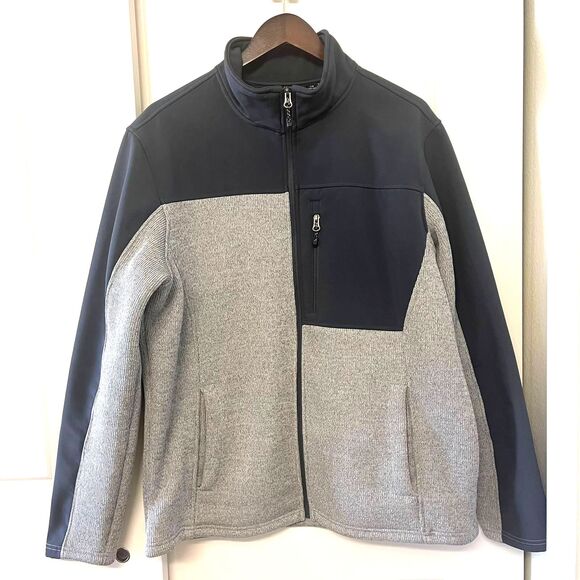 Swiss Tech Men's Gray Full Zip Coats Fleece Winter Jacket L/G (42-44) - Picture 2 of 9